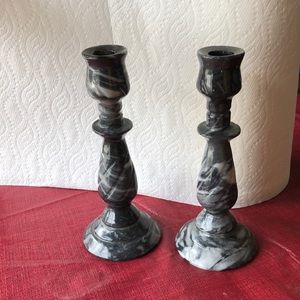 Marble candlesticks